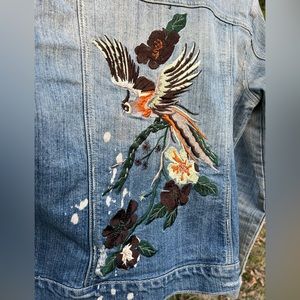 Embroidered Vanilla Star brand boho denim jacket